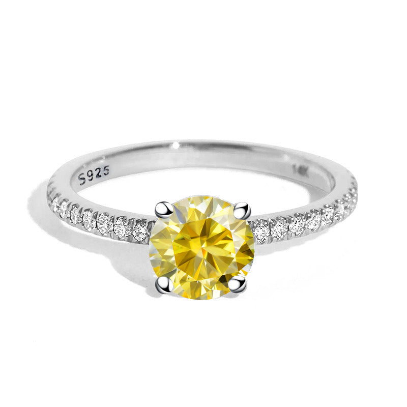 Moissanite Engagement Diamond Ring 4 Prog