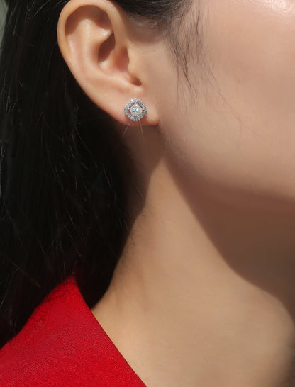 Moissanite Earrings 925 Sterling Silver-DH COMPANY-0.5 ct-Dreamhjewlry