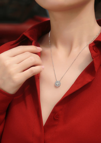 [Unique] [#62]FLASH SALE Moissanite Necklace 925 Sterling Silver