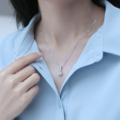 Moissanite Necklace 925 Sterling Silver-Necklace-DH COMPANY-Dreamhjewlry