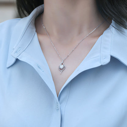 Moissanite Necklace 925 Sterling Silver-Necklace-DH COMPANY-1.0 ct-Dreamhjewlry