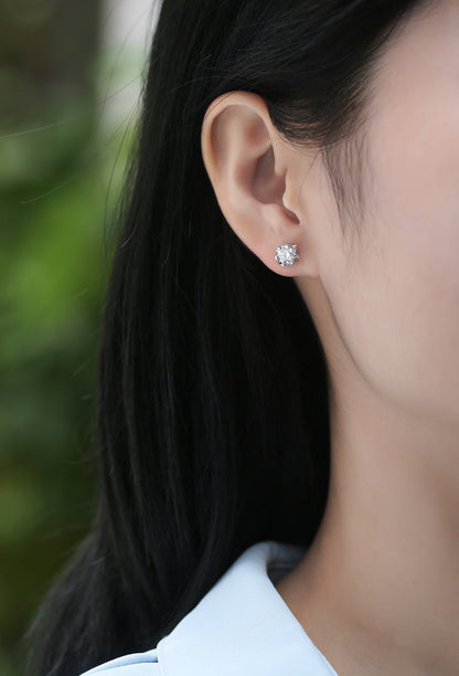 Moissanite Earrings 925 Sterling Silver-Earrings-DH COMPANY-Dreamhjewlry
