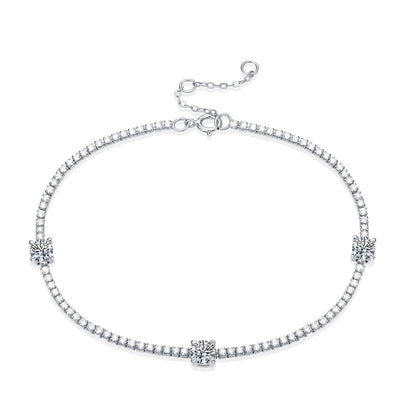 Moissanite Bracelet 925 Sterling Silver-Bracelet-DH COMPANY-1 ct-Dreamhjewlry