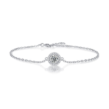Round Cutting Moissanite Bracelet 925 Sterling Silver-Bracelet-DH COMPANY-0.5 ct-Dreamhjewlry