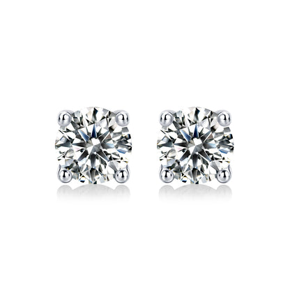 [Unique] [#51]Moissanite Earrings 925 Sterling Silver