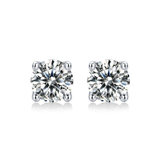 [Unique] [#51]Moissanite Earrings 925 Sterling Silver