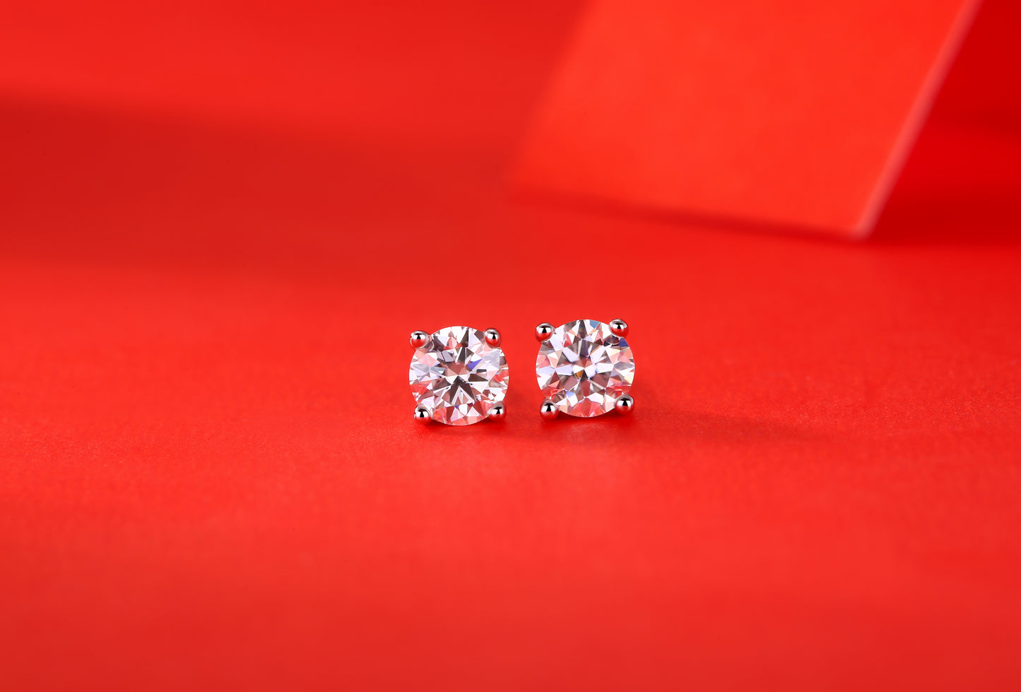[Unique] [#51]Moissanite Earrings 925 Sterling Silver