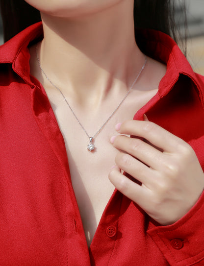Moissanite Necklace 925 Sterling Silver-Necklace-DH COMPANY-1.0 ct-Dreamhjewlry