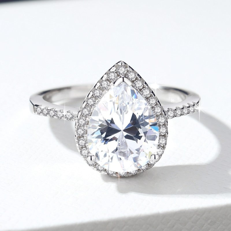 [DH]Special Cutting Moissanite Ring 925 Sterling Silver