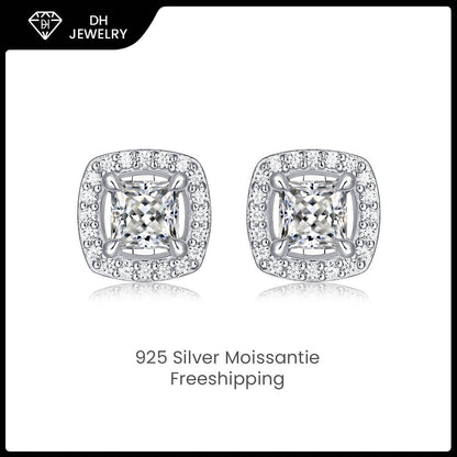 Moissanite Earrings 925 Sterling Silver-DH COMPANY-0.5 ct-Dreamhjewlry