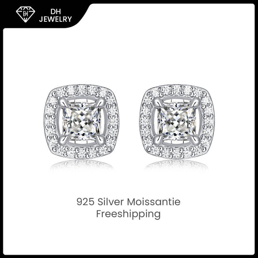 Moissanite Earrings 925 Sterling Silver-DH COMPANY-0.5 ct-Dreamhjewlry