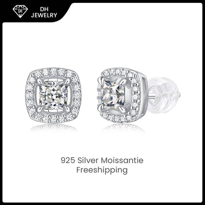 Moissanite Earrings 925 Sterling Silver-DH COMPANY-0.5 ct-Dreamhjewlry