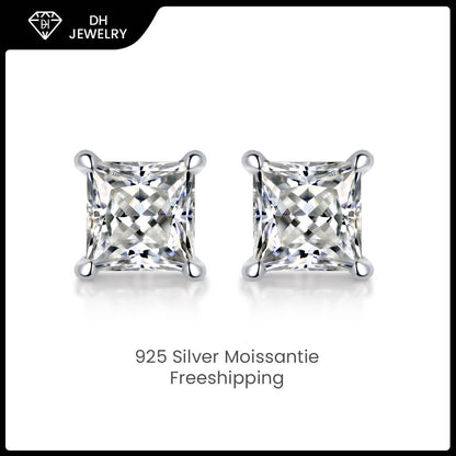 Moissanite Earrings 925 Sterling Silver-Earrings-DH COMPANY-0.5 ct-Dreamhjewlry