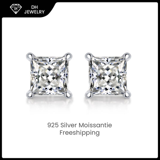 Moissanite Earrings 925 Sterling Silver-Earrings-DH COMPANY-0.5 ct-Dreamhjewlry