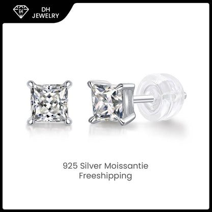 Moissanite Earrings 925 Sterling Silver-Earrings-DH COMPANY-0.5 ct-Dreamhjewlry