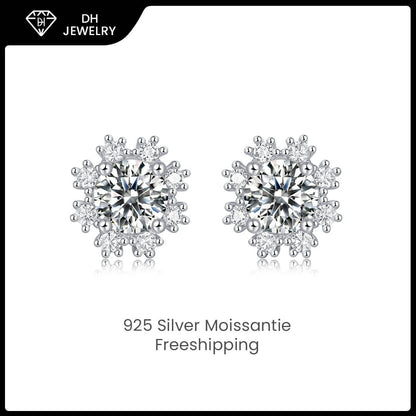 Moissanite Earrings 925 Sterling Silver-Earrings-DH COMPANY-0.5 ct-Dreamhjewlry