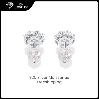 Moissanite Earrings 925 Sterling Silver-Earrings-DH COMPANY-0.5 ct-Dreamhjewlry