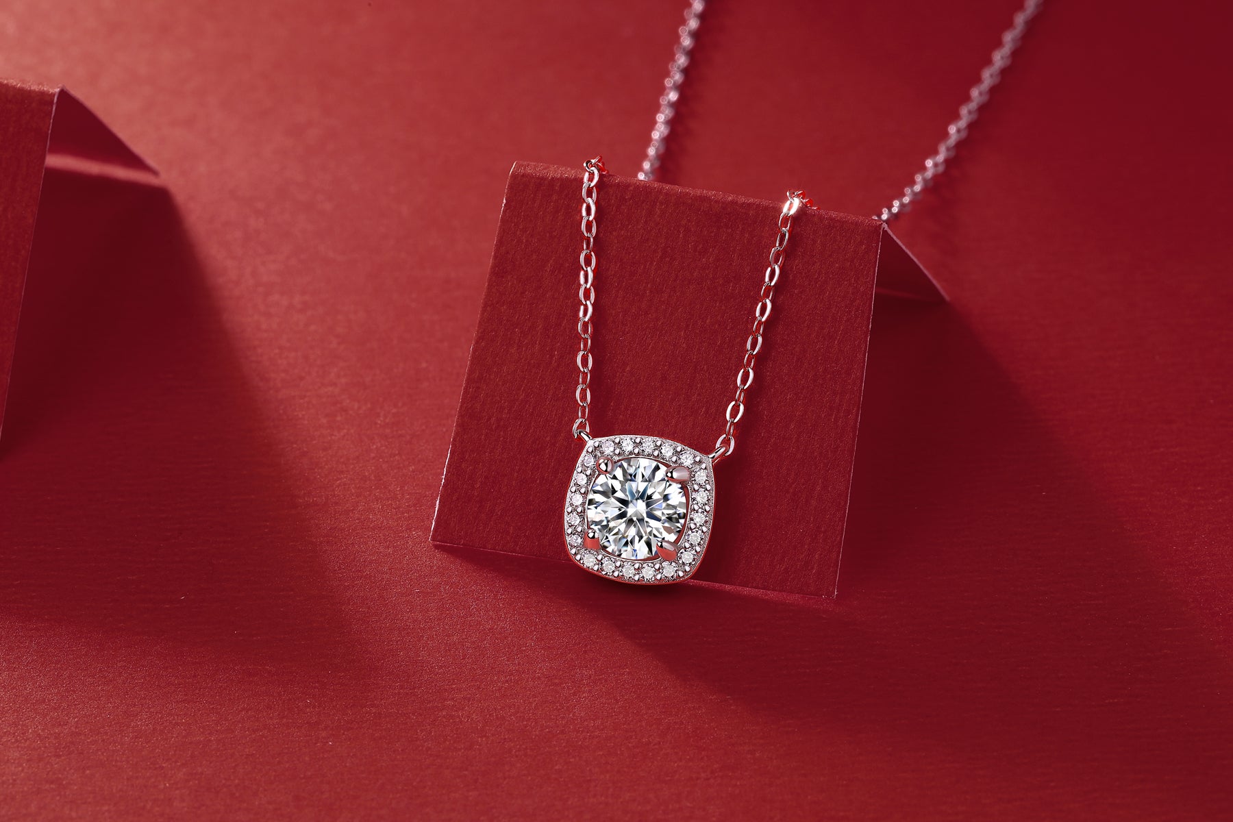 Moissanite Necklace 925 Sterling Silver-Necklace-DH COMPANY-1 ct-Dreamhjewlry