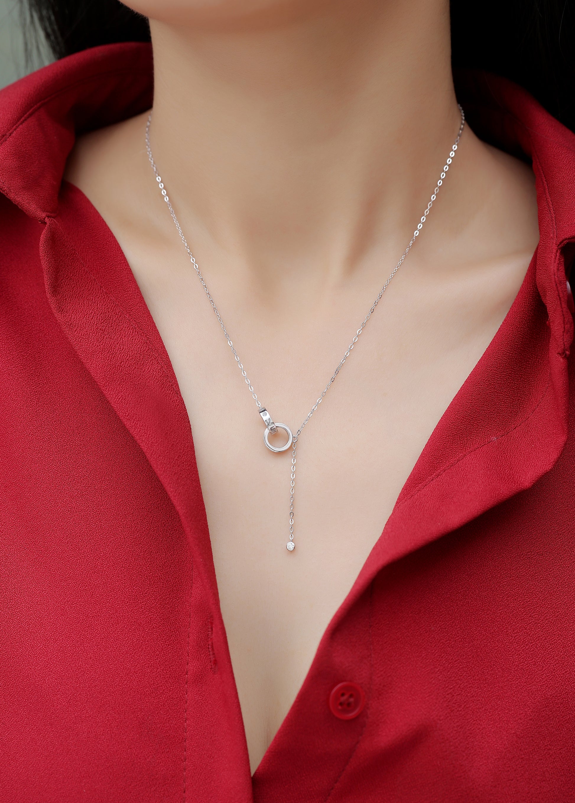 Moissanite Necklace 925 Sterling Silver-Necklace-DH COMPANY-1.0 ct-Dreamhjewlry