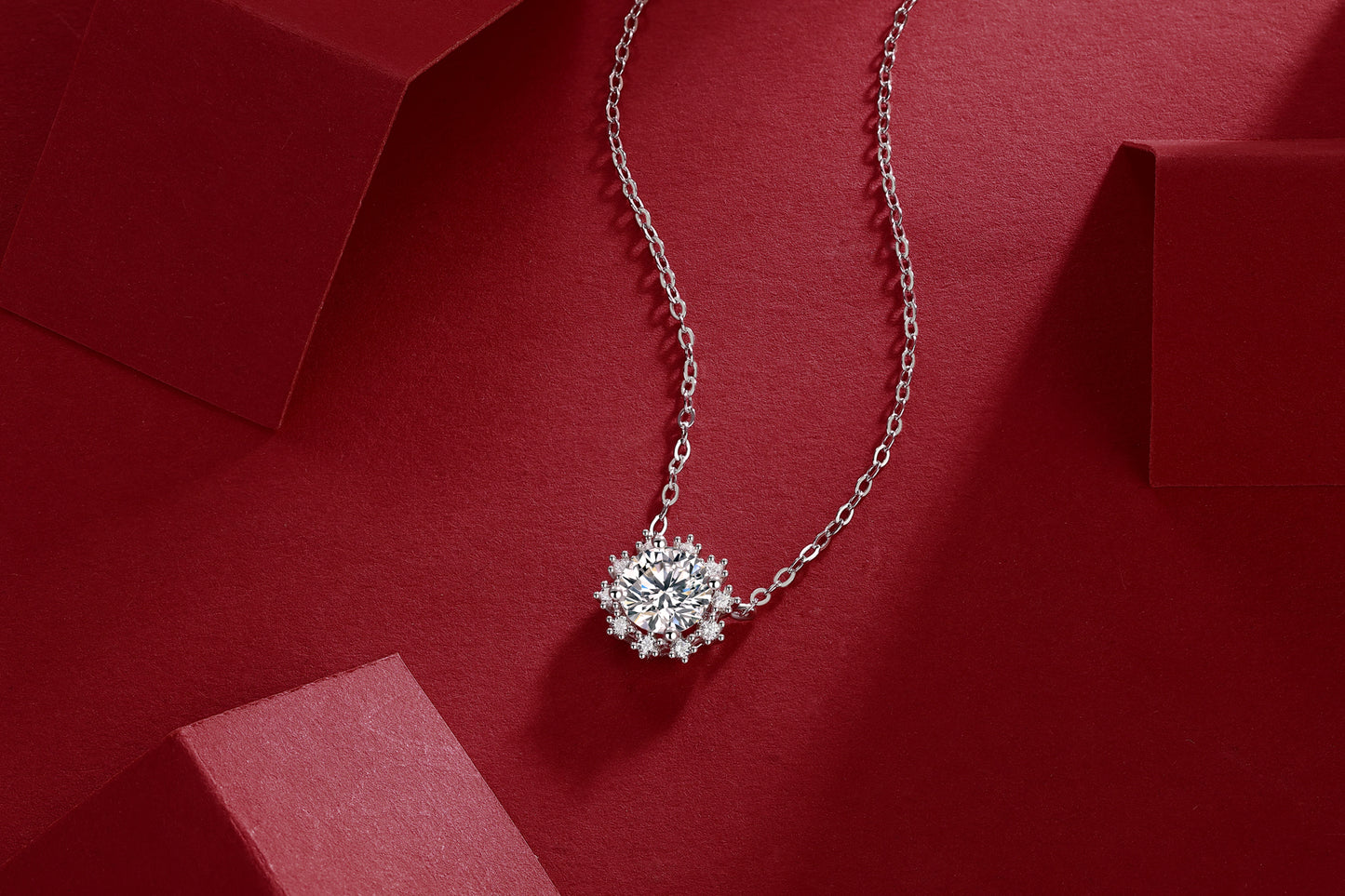 Moissanite Necklace 925 Sterling Silver-Necklace-DH COMPANY-1.0 ct-Dreamhjewlry