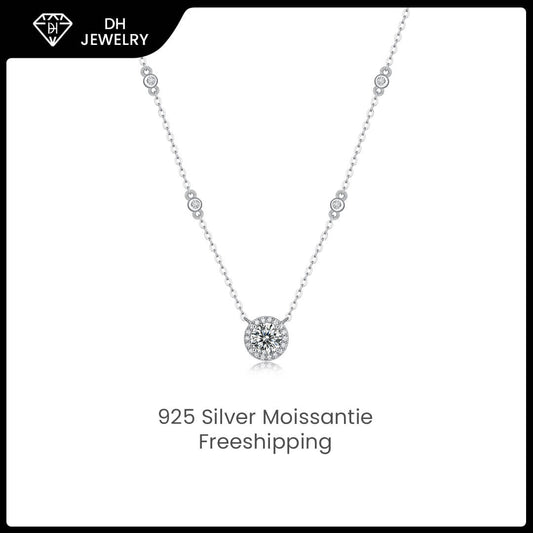 Moissanite Necklace 925 Sterling Silver-Necklace-DH COMPANY-1.0 ct-Dreamhjewlry