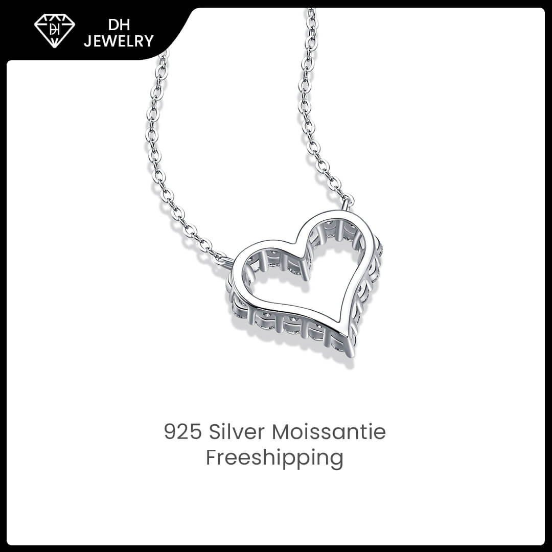 Moissanite Necklace 925 Sterling Silver-Necklace-DH COMPANY-1.0 ct-Dreamhjewlry