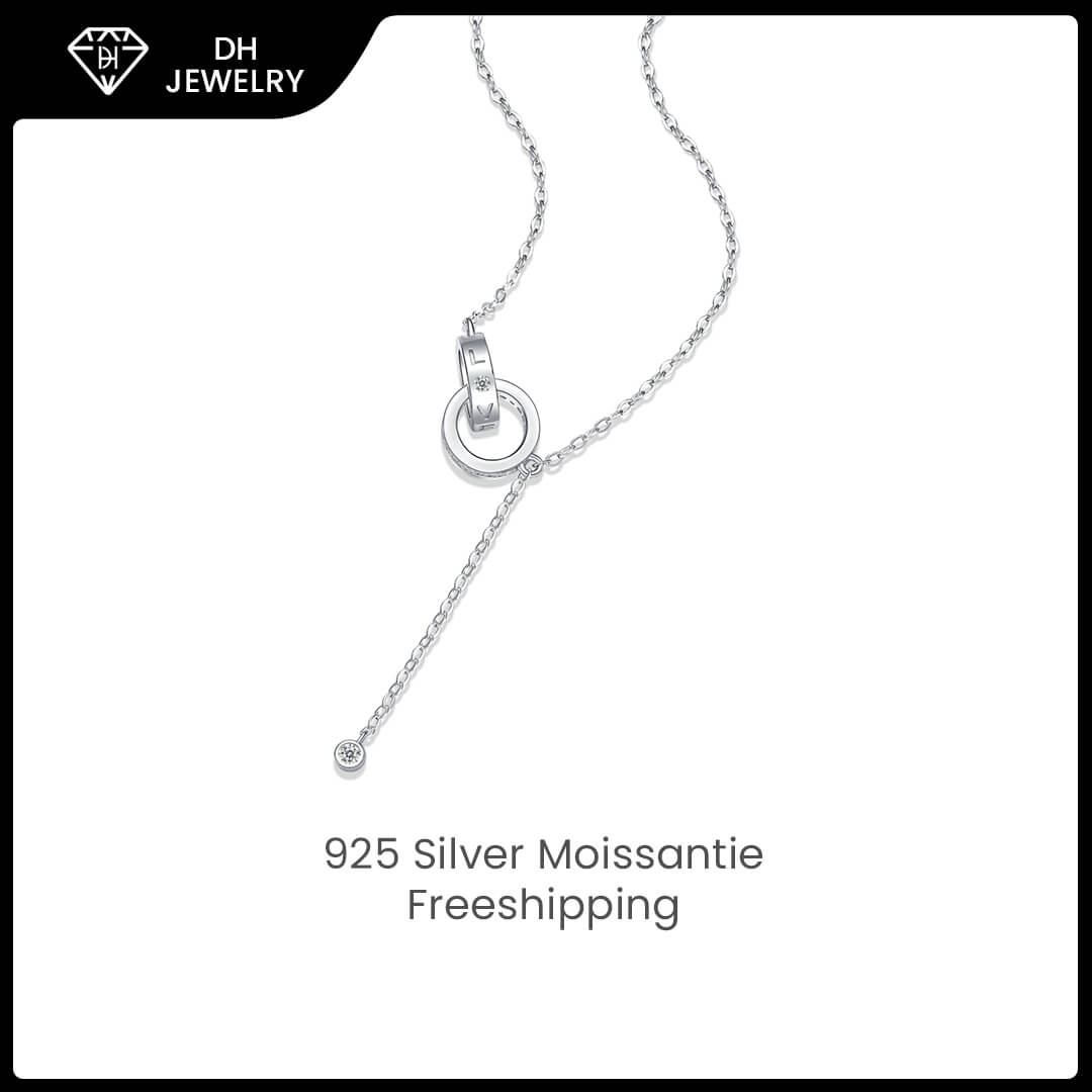 Moissanite Necklace 925 Sterling Silver-Necklace-DH COMPANY-1.0 ct-Dreamhjewlry