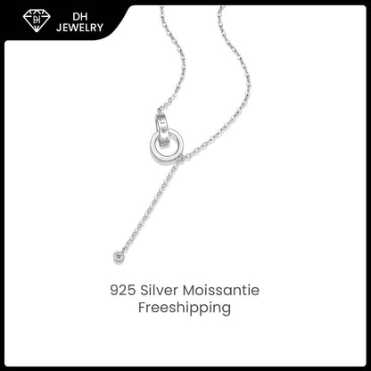 Moissanite Necklace 925 Sterling Silver-Necklace-DH COMPANY-1.0 ct-Dreamhjewlry