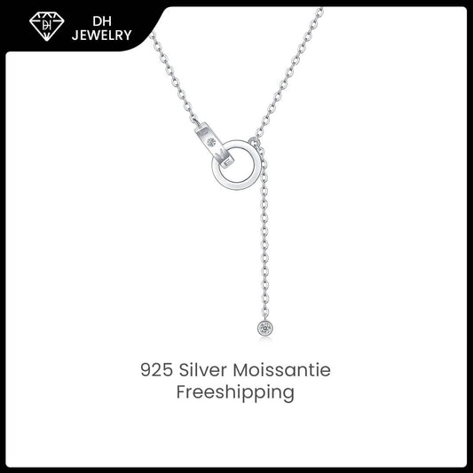 Moissanite Necklace 925 Sterling Silver-Necklace-DH COMPANY-1.0 ct-Dreamhjewlry