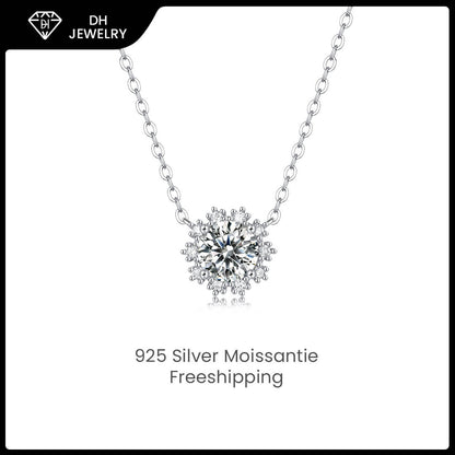 Moissanite Necklace 925 Sterling Silver-Necklace-DH COMPANY-1.0 ct-Dreamhjewlry