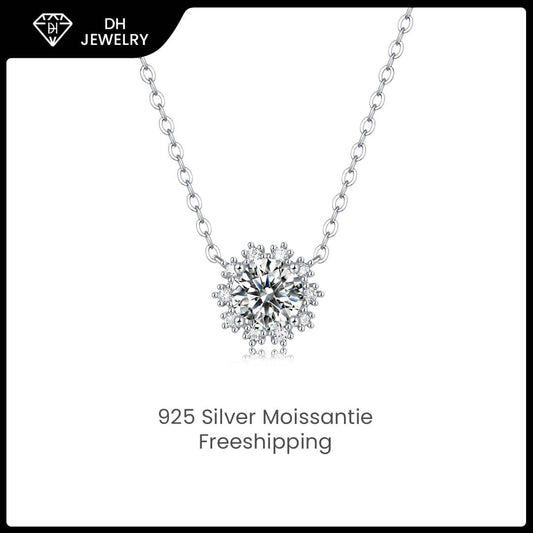 Moissanite Necklace 925 Sterling Silver-Necklace-DH COMPANY-1.0 ct-Dreamhjewlry
