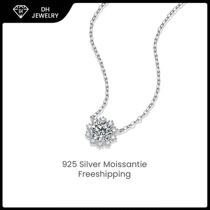 Moissanite Necklace 925 Sterling Silver-Necklace-DH COMPANY-1.0 ct-Dreamhjewlry