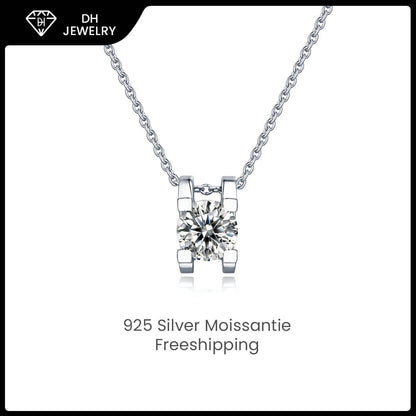 Moissanite Necklace 925 Sterling Silver-Necklace-DH COMPANY-Dreamhjewlry