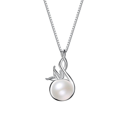 Elegant Pearl Necklace Silver 925
