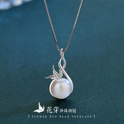 Elegant Pearl Necklace Silver 925