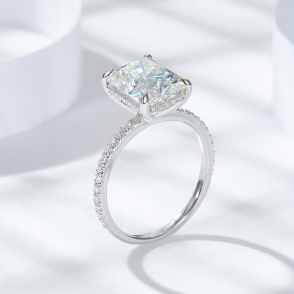 Radium Moissanite Engagement Ring 8*10mm