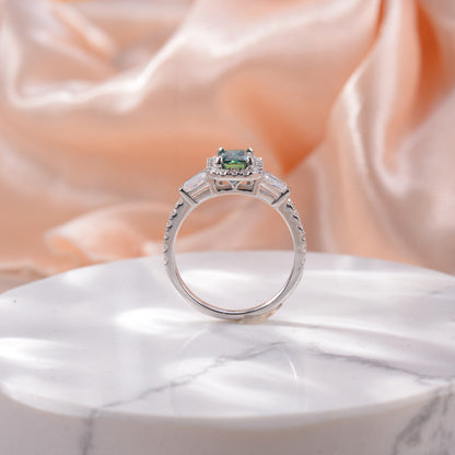Green Emerlad Engagemen Ring