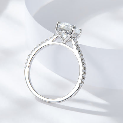 Oval Moissanite Ring Engagement Ring 7*9mm