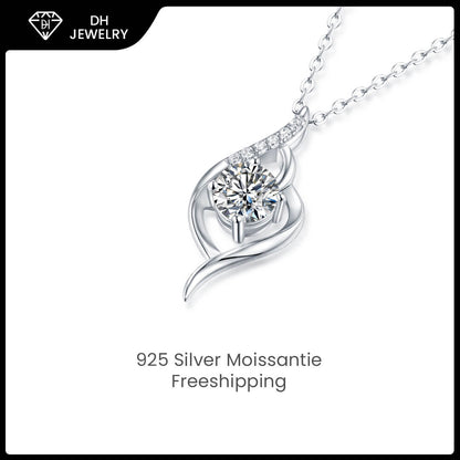 Moissanite Necklace 925 Sterling Silver-Necklace-DH COMPANY-1.0 ct-Dreamhjewlry