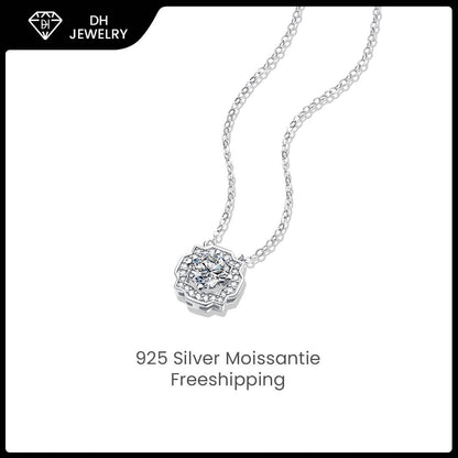 [Unique] [#62]FLASH SALE Moissanite Necklace 925 Sterling Silver