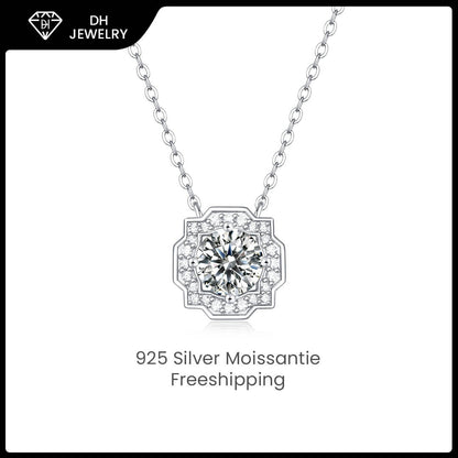 [Unique] [#62]FLASH SALE Moissanite Necklace 925 Sterling Silver