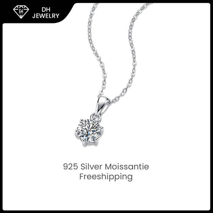 Moissanite Necklace 925 Sterling Silver-Necklace-DH COMPANY-1.0 ct-Dreamhjewlry