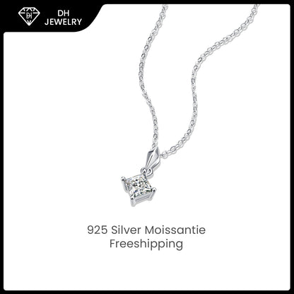 Moissanite Necklace 925 Sterling Silver Cross-Necklace-DH COMPANY-1.0 ct-Dreamhjewlry