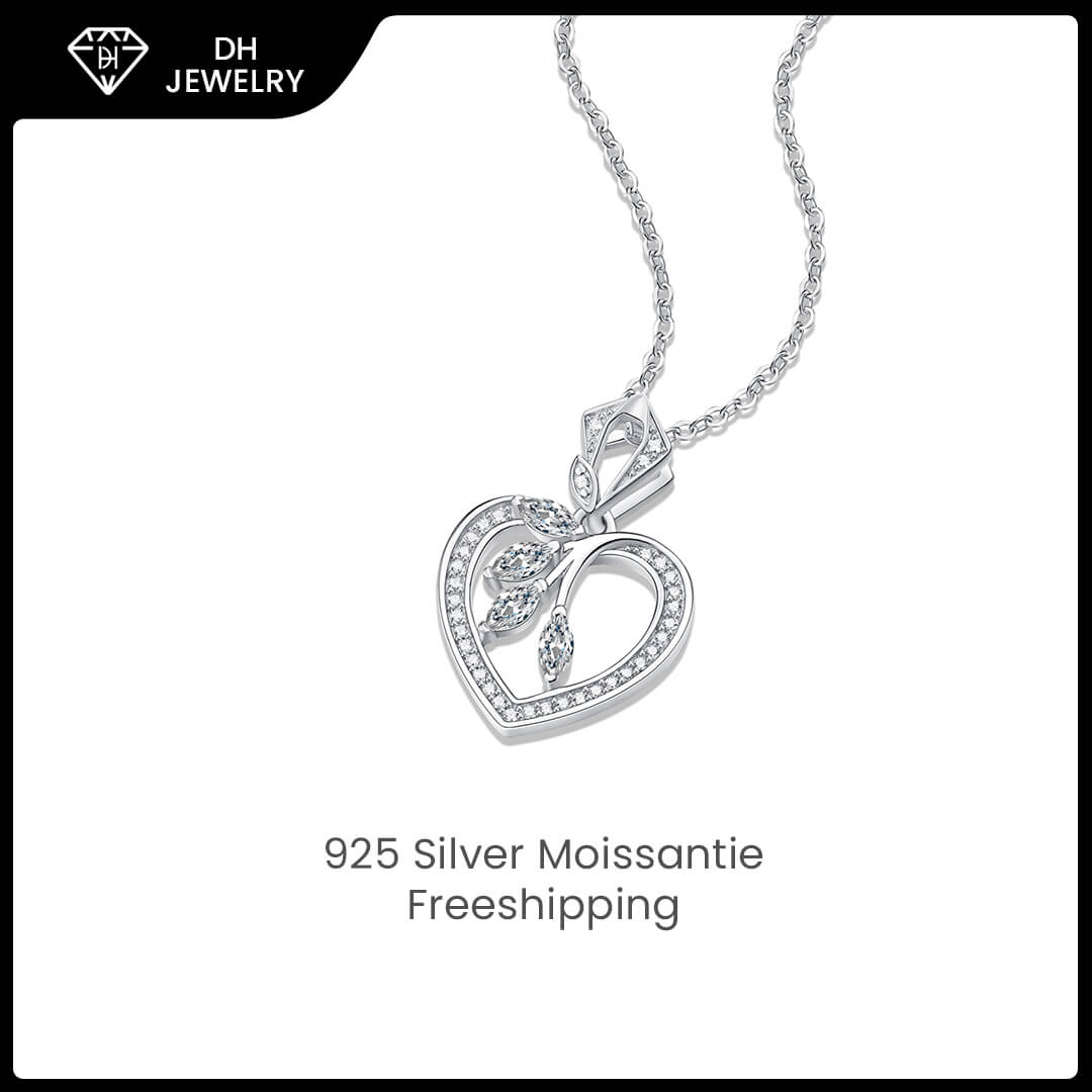Moissanite Necklace 925 Sterling Silver-Necklace-DH COMPANY-0.5 ct-Dreamhjewlry