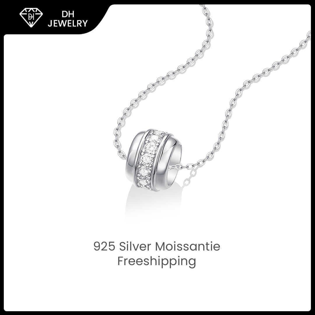 Moissanite Necklace 925 Sterling Silver-Necklace-DH COMPANY-1.0 ct-Dreamhjewlry