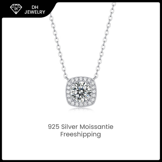 Moissanite Necklace 925 Sterling Silver-Necklace-DH COMPANY-1 ct-Dreamhjewlry