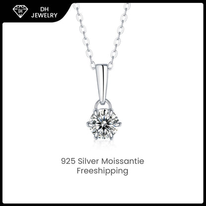 Moissanite Necklace 925 Sterling Silver-Necklace-DH COMPANY-1.0 ct-Dreamhjewlry