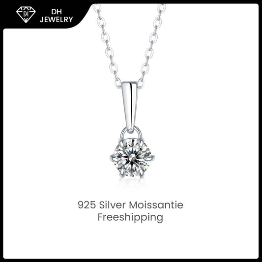 Moissanite Necklace 925 Sterling Silver-Necklace-DH COMPANY-1.0 ct-Dreamhjewlry