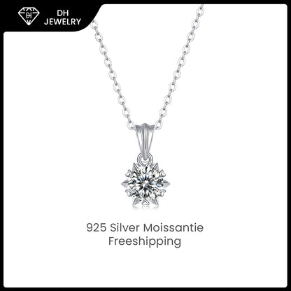 Moissanite Necklace 925 Sterling Silver-Necklace-DH COMPANY-Dreamhjewlry