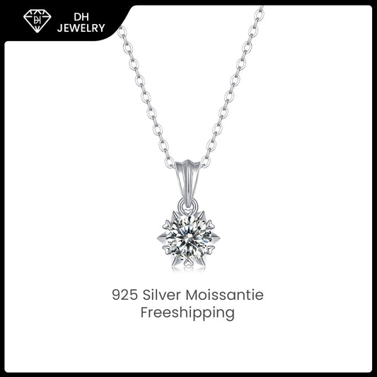 Moissanite Necklace 925 Sterling Silver-Necklace-DH COMPANY-Dreamhjewlry